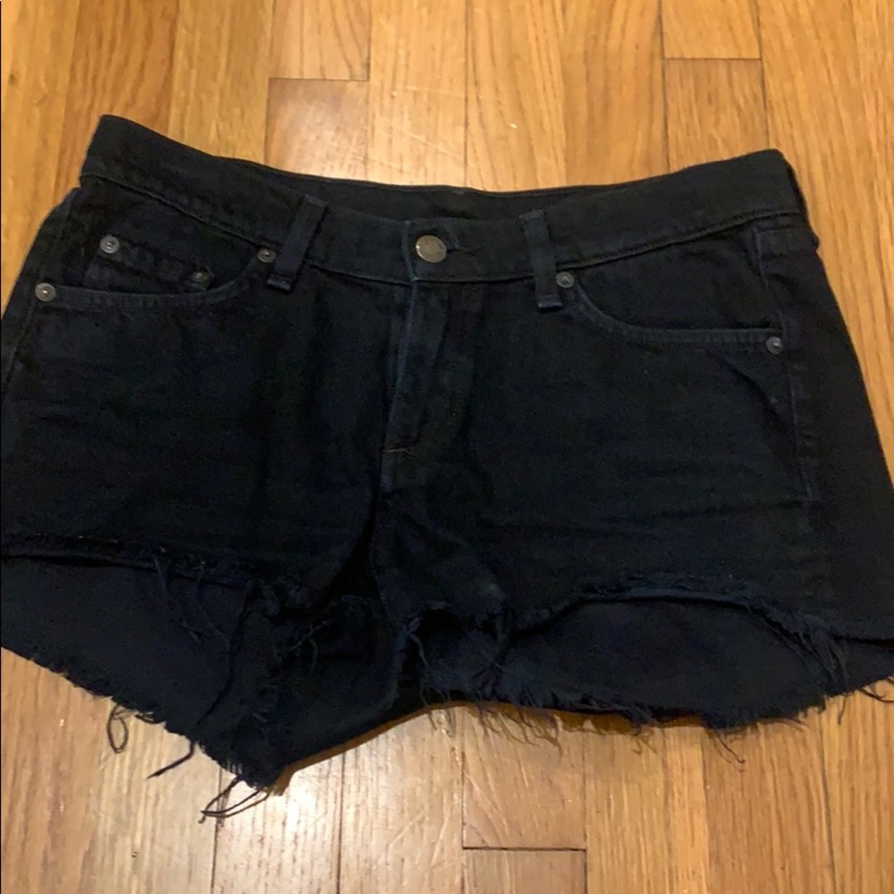 Black Jean Shorts